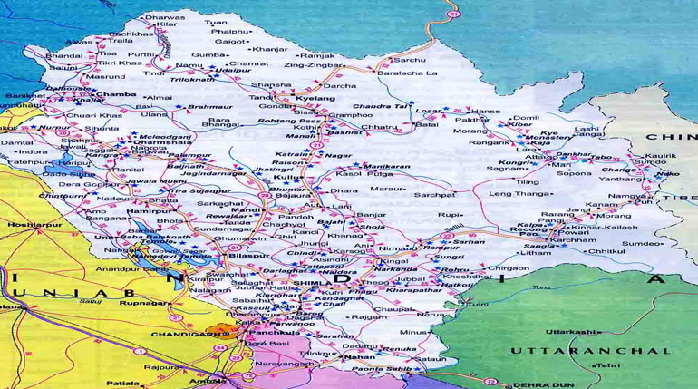 Map of Himachal